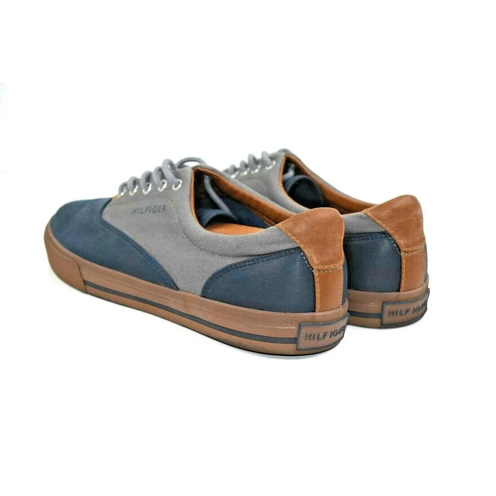 Tommy Hilfiger Phelip Men's Size 10 Brown Blue Gray Canvas‎ Sneakers Shoes